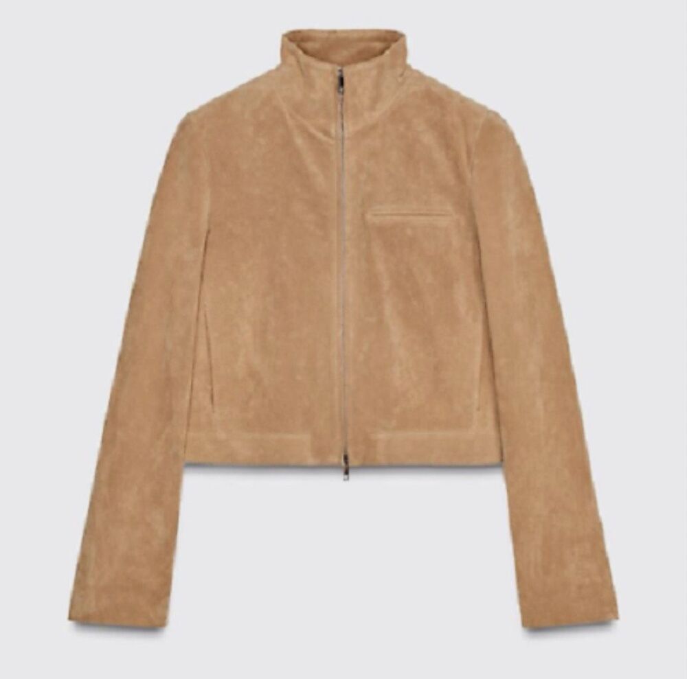 NWT Zara Suede leather jacket Size S